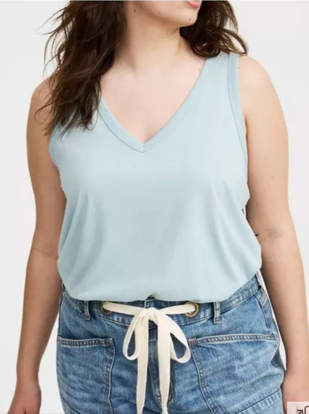 torrid Light Blue V-Neck Tank Top